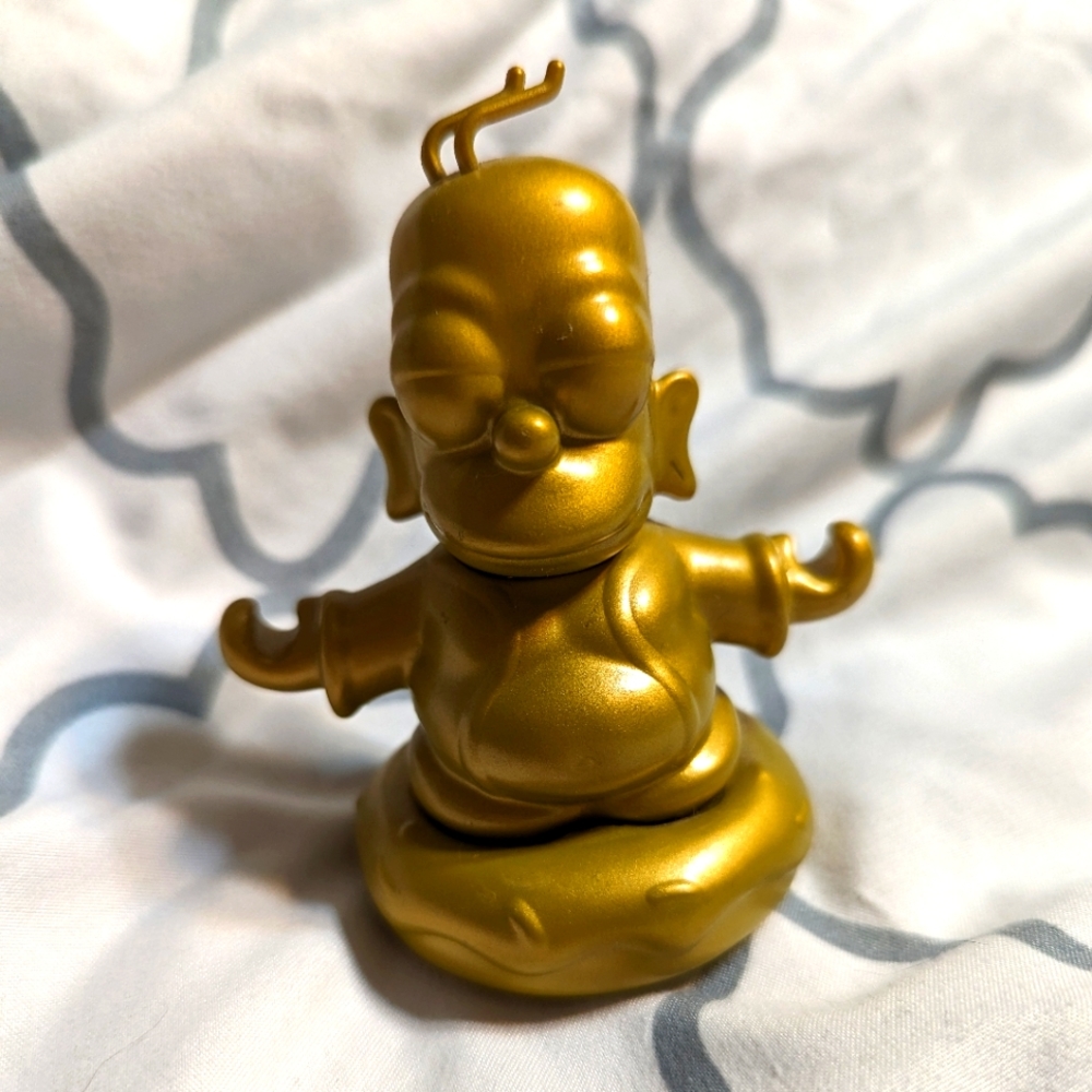 Simpsons Gold Homer Buddha - 3 inch | kidrobot Collectible Art